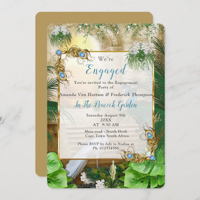 Convite Sonhos do Templo Real do ouro (Frente/Verso)