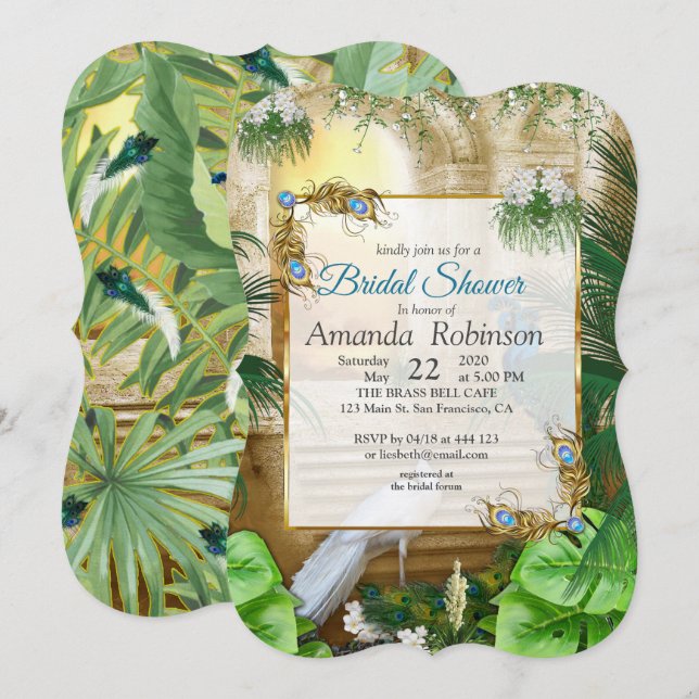 Convite Sonhos do Templo Real do ouro (Frente/Verso)