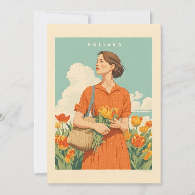 Convite Sonhos Tulip na Holanda (Frente)