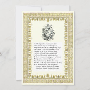 Convite Sonnet Shakespeare # 18