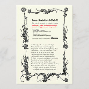 Convite Sonnet Shakespeare # 18