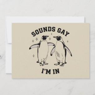 Convite Sons De Pinguim Gay Soam Gays Estou Em Vintage Que