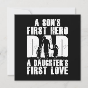 Convite Sons First Hero Dad Daughters First Love Papa Dad 