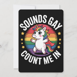 Convite Sons - Gay Conte-Me No Orgulho LGBTQ Do Unicórnio