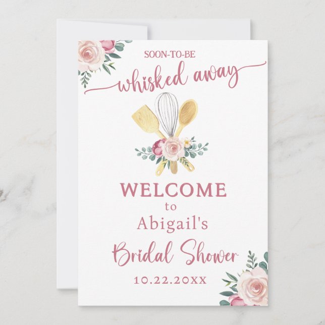 CONVITE SOON TO BE WHISKED AWAY BRIDAL SHOWER (Frente)