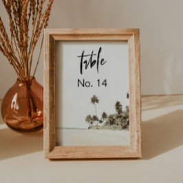 Convite SOPHIA | Número da Mesa Tropical de Palma de Ilha