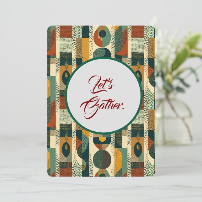 Convite Sophisticated Soulful (Em pé/Frente)