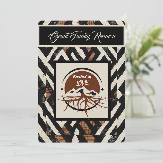 Convite Sophisticated Soulful Family Reunion (Em pé/Frente)