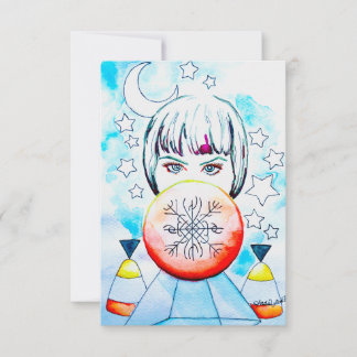 Convite Sorceress Manifestation Watercolor Art