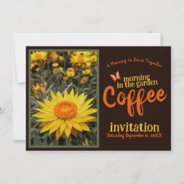 Convite Sorriso de Bebida & Manhã de Café no Jardim