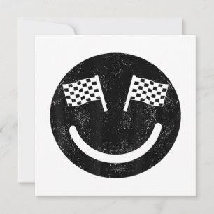 Convite Sorriso de corrida para festas de carros de corrid