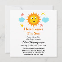 Sorriso Sol Aqui Vem O Chá de fraldas Sol