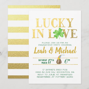 Convite Sorte no Amor   Festa de noivado