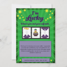 Convite Sorte Para O Seu Titular De Placa De Loteria Refer