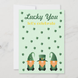 Convite Sorte Que Você Deixa Celebrar Gnomos