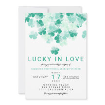 Sortudo no amor trevo verde St Patrick casamento c