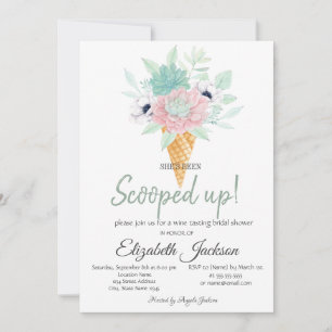 Convite Sorvete com sucesso Chá de panela de ventilador