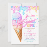 Sorvete Doce Um Pastel Glitter Aniversário