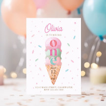 Sorvete doce uma Festa de aniversário