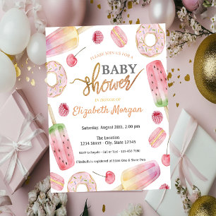 Convite Sorvete, Donuts Doces Baby Shower