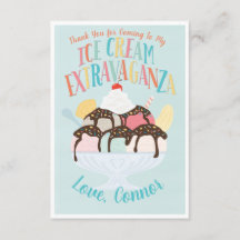 Sorvete Extravaganza Festa de aniversário Obrigado