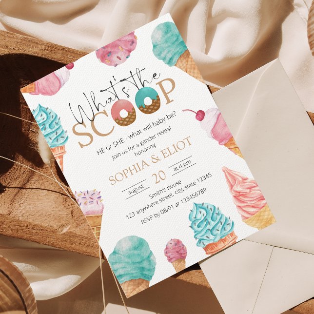 Convite Sorvete Gênero Revela O que é o Partido Scoop (Criador carregado)