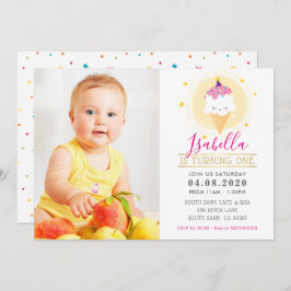 Convite SORVETE giro colorido da Festa do ANIVERSÁRIO DE C