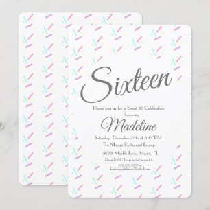 Convite Sorvete Pastel Sprinkles Doce 16 Quince