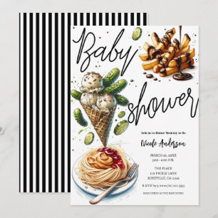 Convite Sorvete & Picles Desejos Estranhos Baby Shower