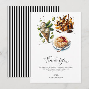 Convite Sorvete & Picles Desejos Estranhos Obrigado