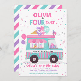 Convite Sorvete Quatro Nunca Mais Doce Caminhão De Sorvete