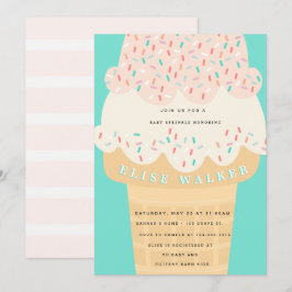 Convite Sorvete Sprinkle Baby Sprinkle Invite