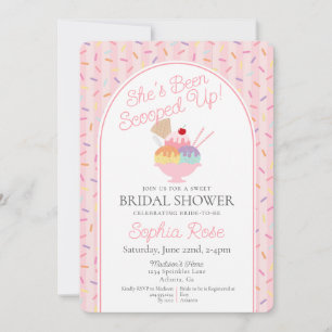 Convite Sorvete Sundae Scoopper Cima Chá de panela Doce