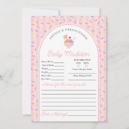 Convite Sorvete Sundae Sprinkled Advice for Baby Card