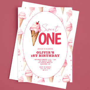 Convite Sorvete Sweet One 1º Aniversário