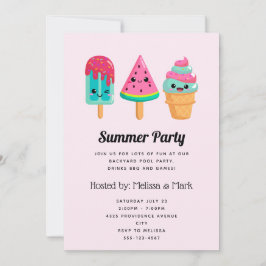 Convite Sorvete Yummy Trio Summer Vibe Party