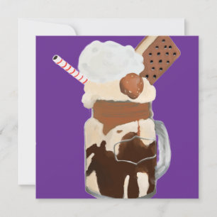 Convite Sorvetes Sundae Diversão Sobremesas