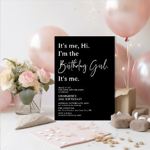 Convite Sou eu. Sou a Festa de Garota de Aniversário