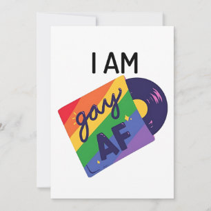 Convite Sou Gay AF Engraçado Mês do Orgulho LGBT