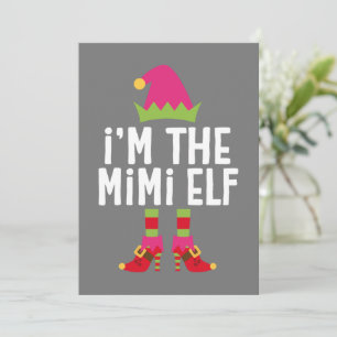 Convite Sou o Mimi Elf Combinando Fantasias de Natal