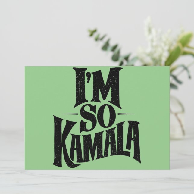 Convite Sou tão Kamala Brat Green Meme (Em pé/Frente)