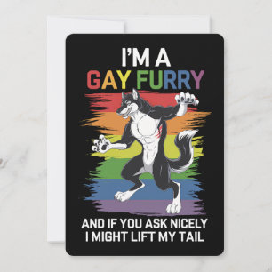 Convite Sou um Gay Fox Rainbow LGBTQ Pride