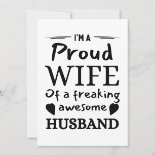 Convite Sou uma esposa orgulhosa de um marido incrível