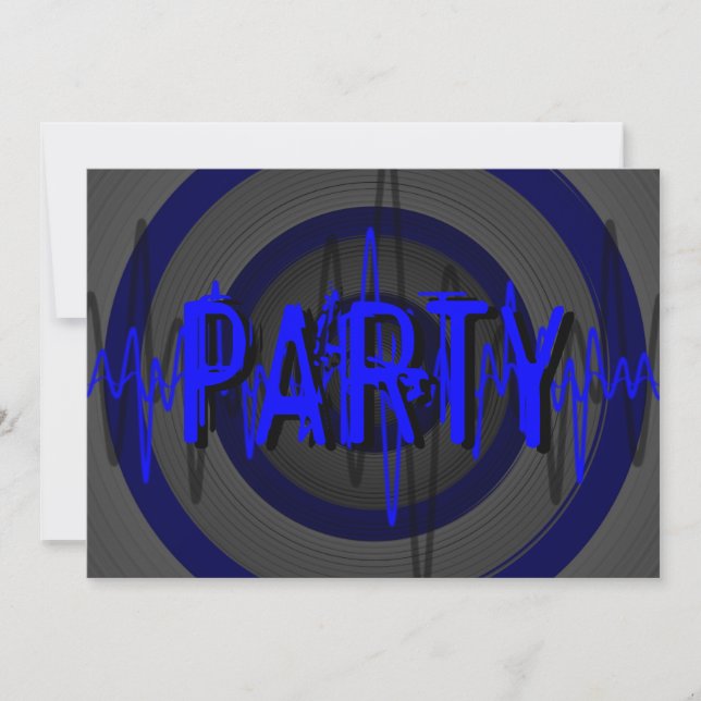 Convite Sound Blue Dark 'PARTY' (Frente)