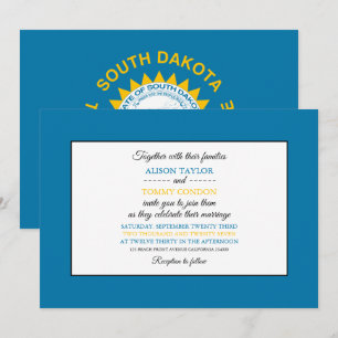 Convite South Dakotan Flag, Flag of South Dakota Wedding