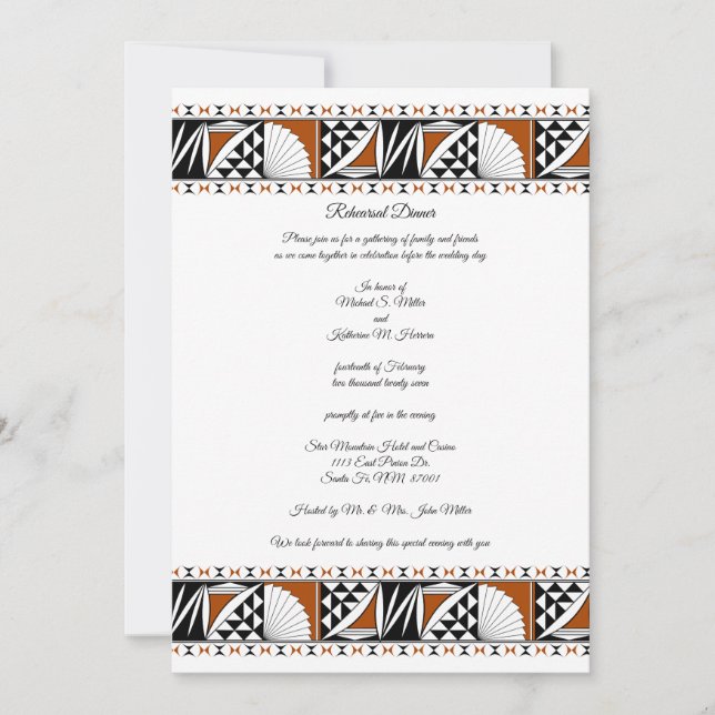 Convite Southwest Sunrise (Frente)