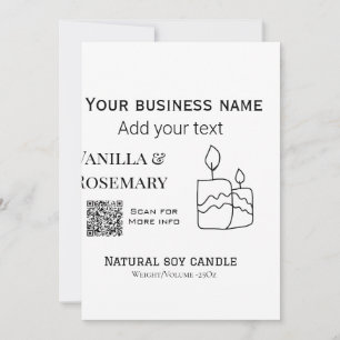 Convite Soy candelabro adicione q r código comercial tex