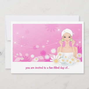 Convite Spa Breeze Pink Aniversário
