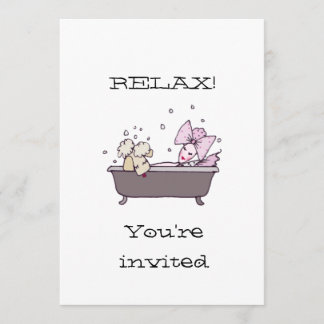 Convite Spa De Cartão Plano De Duas Faces, De 50 A