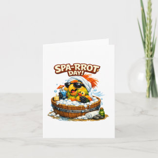 Convite Spa-rrrot Day Funny Parrot Spa Relax Design